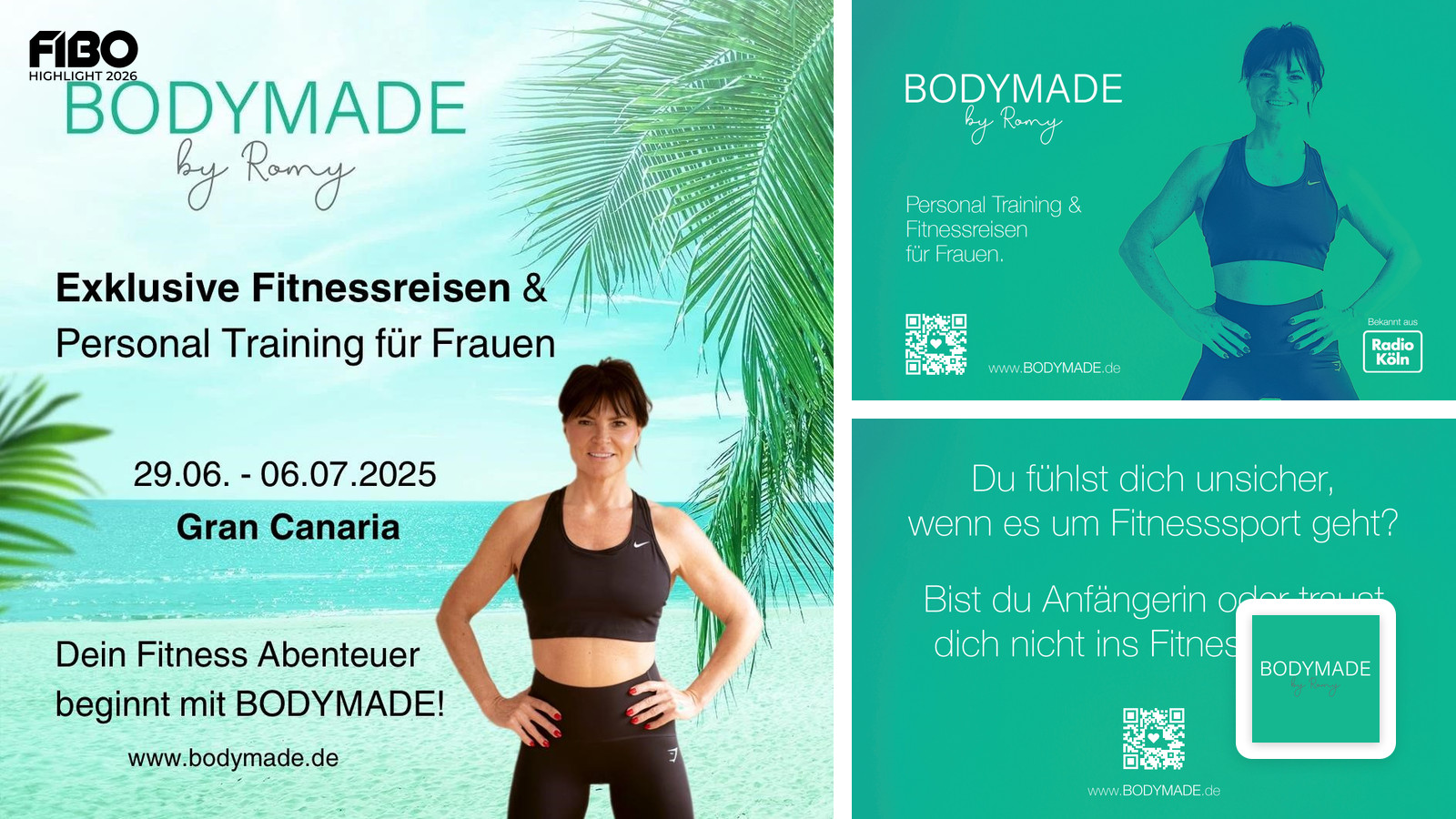 BODYMADE by Romy auf der FIBO 2026: Individuelles Training und exklusive Fitnessreisen für Frauen