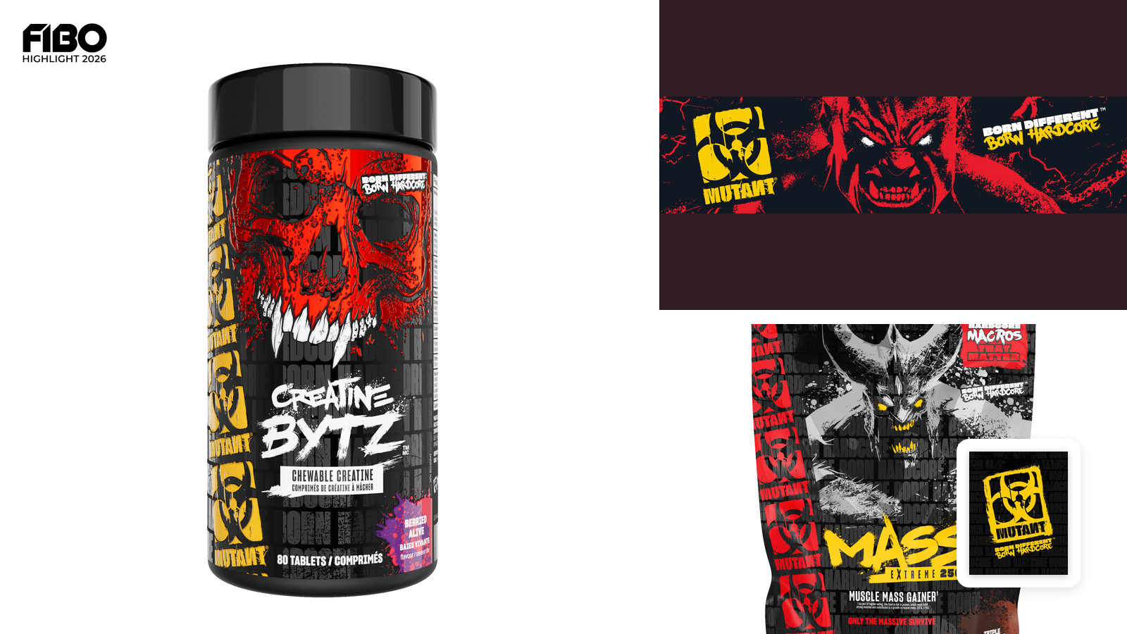 MUTANT / Fit Foods auf der FIBO 2026: Hardcore-Lifestyle trifft auf Performance