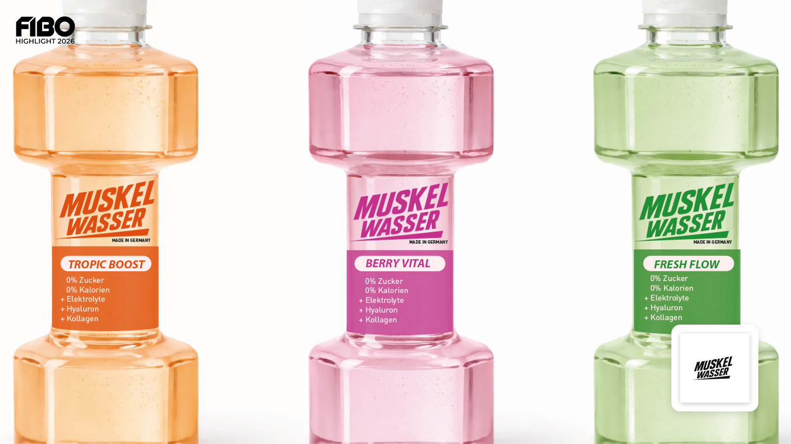 Innovative Hydration: twinflower beauty & lifestyle GmbH präsentiert Muskel Wasser auf der FIBO 2026