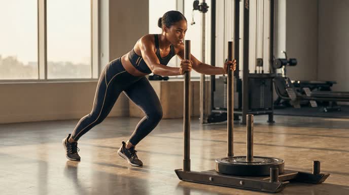 Hyrox Sled Push: Technik, Gewicht & Trainingstipps